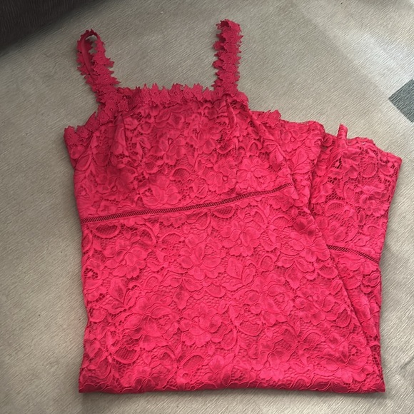 Bebe Pink Lace Midi Dress - Picture 7 of 9